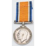British Army WW1 War Medal named to Captain C W J Jervis, commissioned into the Gloucestershire