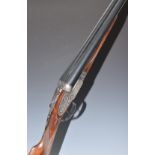 Laurona 12 bore side by side sidelock ejector shotgun with named and engraved lock, engraved trigger
