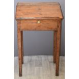 19thC pine clerk's standing desk, W66 x D47 x H106cm