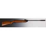 Webley Vulcan .22 air rifle with semi-pistol grip, raised cheek piece and adjustable sights,