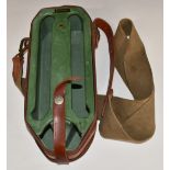 Loadmaster canvas and leather shotgun cartridge dispenser with shoulder sling.