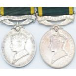 British Army two Territorial Efficiency Medals (George VI) named to 5176020 Pte G Taylor