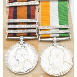 British Army Queen's South Africa Medal 1899 and King's South Africa Medal 1902 with clasps for Cape