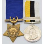 Royal Niger Company's Medal 1899 with copy to edge together with a Khedive's Star Medal 1882