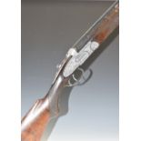 Italian 12 bore over and under ejector shotgun with engraved engraved locks, underside, trigger