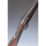 Playfair of Aberdeen 12 bore side by side ejector shotgun with named and engraved locks, engraved