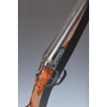 AYA No.3 12 bore side by side shotgun with named and engraved locks, chequered grip and forend,