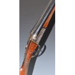 Two Spanish 12 bore side by side shotguns Armas Zaldi with engraved locks, trigger guard, underside,