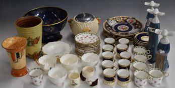 Hammersley, Aynsley and other decorative tea / coffee ware and a set of six hand decorated dessert
