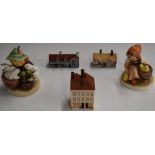 Three Goss miniature houses comprising Shakespeare's, Ann Hathaway's and Samuel Johnson's,