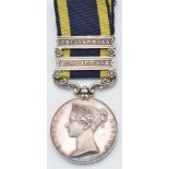 British Army Punjab Medal 1849 with clasps for Goojerat and Chilianwala, named to Samuel Cheetham