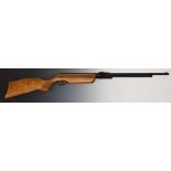 Relum Tornado .22 air rifle with chequered semi-pistol grip, raised cheek piece and adjustable