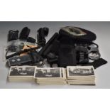 Small collection of police memorabilia including two pairs of handcuffs, cap, torch, handbooks,
