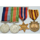 WW2 group of three medals, awarded John Peacock (Chelt) by repute