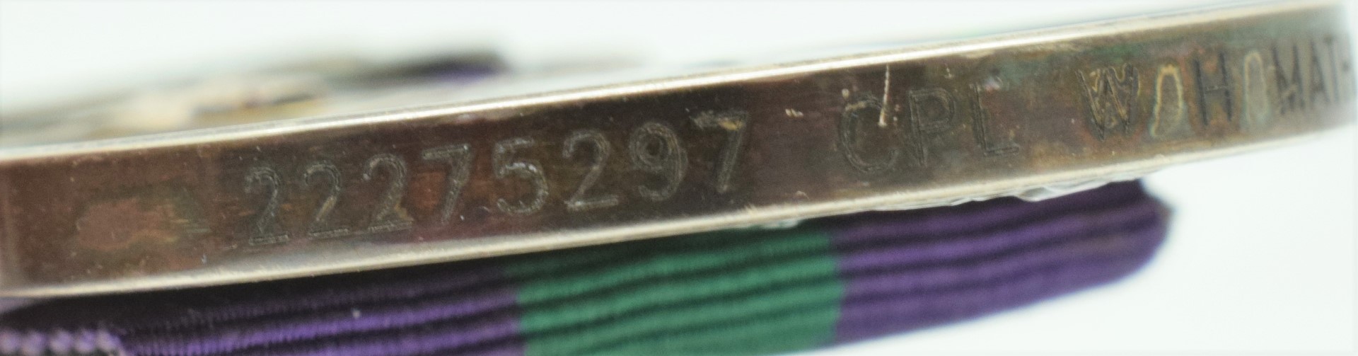 British Army General Service Medal with Malaya and Canal Zone clasps, awarded to 22275297 Corporal W - Image 2 of 5