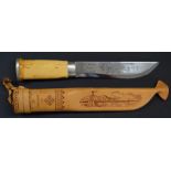 Finnish hunting/ fishing knife and sheath by Martini