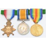 British Army WW1 medals comprising 1914/1915 Star, War Medal and Victory Medal named to 15304 Pte