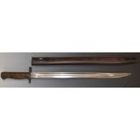 WW1 British 1907 pattern bayonet, the Wilkinson 43cm fullered blade with some clear stamps, with