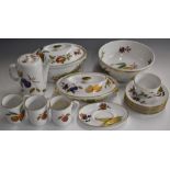 Approximately seventy five pieces of Royal Worcester Evesham pattern dinner and tea ware including