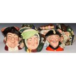 Ten large Royal Doulton character jugs including Chelsea Pensioner, John Barleycorn, Walrus and