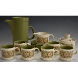 Royal Worcester retro / mid century modern tea set decorated in the Casual Tableware design