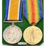 British Army WW1 medals comprising War Medal and Victory Medal named to 11272 Colour Sergeant C