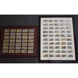 Two framed sets of cigarette cards depicting fish, one Players the other Wills