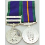 Two copy / replacement medals, General Service Medal with clasp for South Arabia and Northern