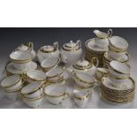 Approximately 92 pieces of tea ware with similar gilt decoration including Royal Worcester