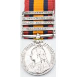 British Army Queen's South Africa Medal 1899 with clasps for Cape Colony, Orange Free State and