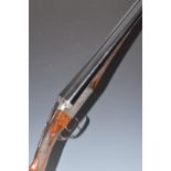 Westley Richards 12 bore side by side ejector shotgun with named and engraved locks, scrolling