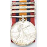 British Army Queen's South Africa Medal with clasps for South Africa 1901, Cape Colony and Orange