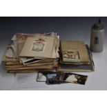 WW1 WW2 and later ephemera to include two scrap albums containing newspaper cuttings with