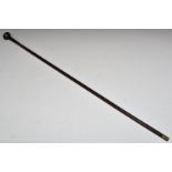 Wooden muzzle loading ram-rod with screw off extractor screw and brass fittings, 81cm long.