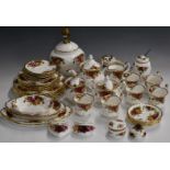 Approximately forty four pieces of Royal Albert Old Country Roses tea and ornamental ware