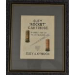 Eley & Kynoch Eley Rocket Cartridge To Correct Your Aim Follow The Flame original hand painted