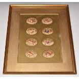 Harry Ayrton (Royal Worcester artist), framed set of eight watercolour studies still life of painted