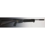 Air-Arms .22 side lever air rifle with pistol grip, sling suspension mounts and sound moderator,