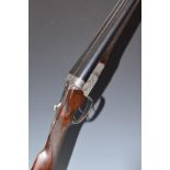 Alex Martin 12 bore side by side ejector shotgun with named and engraved locks, engraved