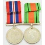Royal Air Force WW2 medal pair comprising War Medal and Defence Medal for LAC R Smith 907540, with