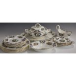 Approximately twenty pieces of Coalport dinner ware decorated in the Broadway Blue pattern