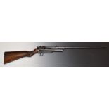 Webley Service Mk II .22 air rifle with interchangeable barrel, adjustable pop-up peep sights,