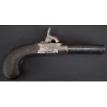 Wheeler & Son of London double barrelled side by side percussion hammer action pistol with named and