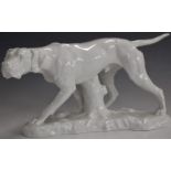 Copenhagen figure of a pointer dog, H18cm