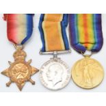 British Army WW1 medals comprising 1914/1915 Star, War Medal and Victory Medal named to 12565 Pte