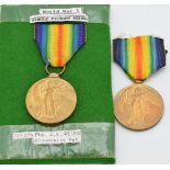 British Army WW1 medals comprising two Victory Medals named to 2157 Sergeant E G White and 294276