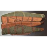 Four padded and wool lined shotgun or rifle slips including Buffalo River.