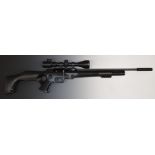 RWS Cutlas .22 PCP air rifle with shaped composite grip and stock, 8 shot magazine, sound