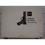 Webley Air Pistols original design drawing on card, 28x35cm.