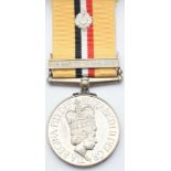 British Army Iraq Medal 2004 with clasp 19th March to 28th April 2003, named to 25130347 Gunner K